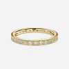 yellow gold round cut wedding ring
