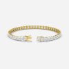 yellow-gold-princess-diamond-cut-tennis-bracelet