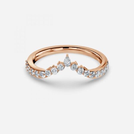 0.18ct Ariel Stackable Ring In 14K Rose Gold (US Size: 7) 0.18ct Ariel Stackable Ring In 14K Rose Gold (US Size: 7)