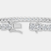 14k white gold round diamond tennis link bracelet 3ct
